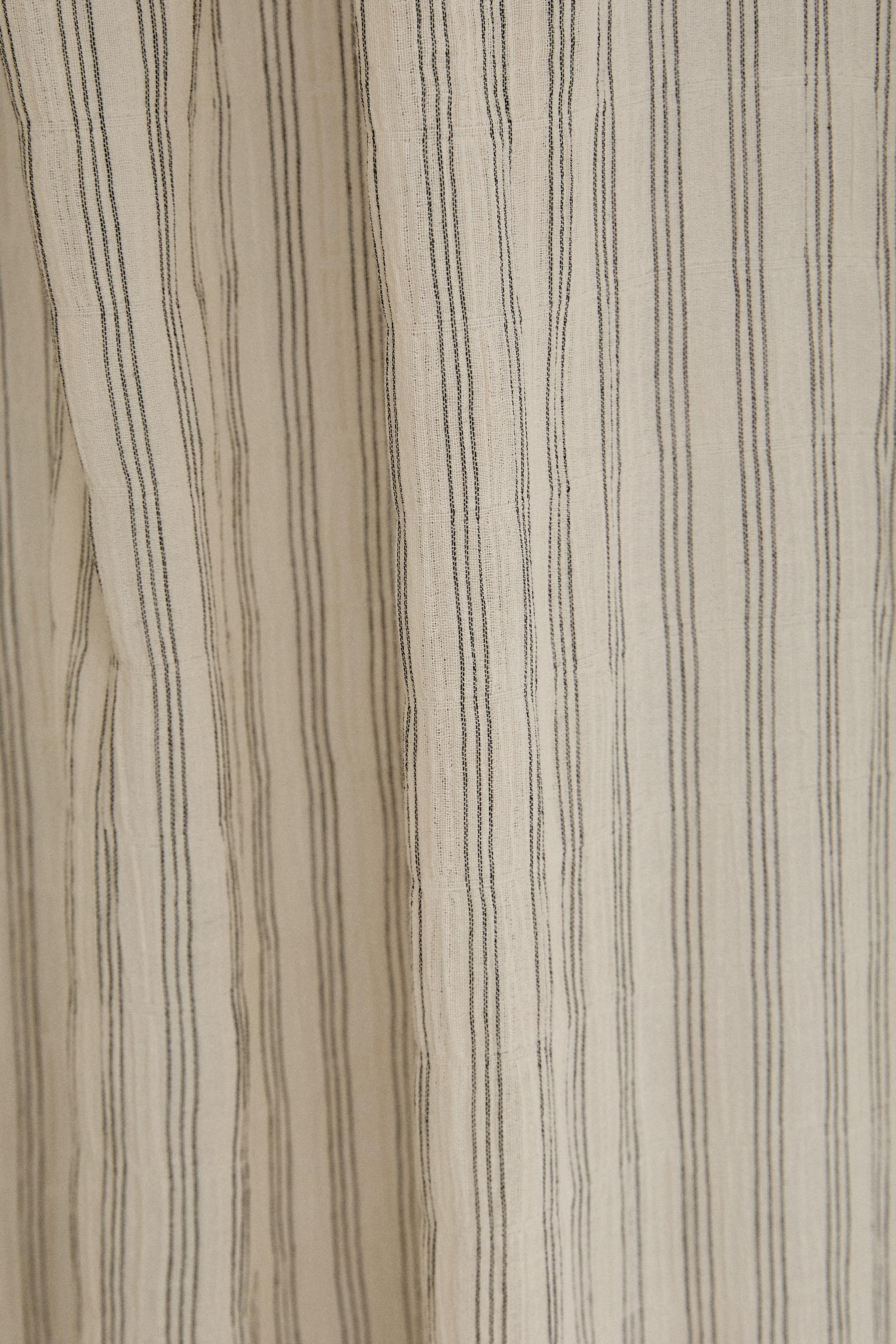 STRIPED CHIFFON CURTAIN
